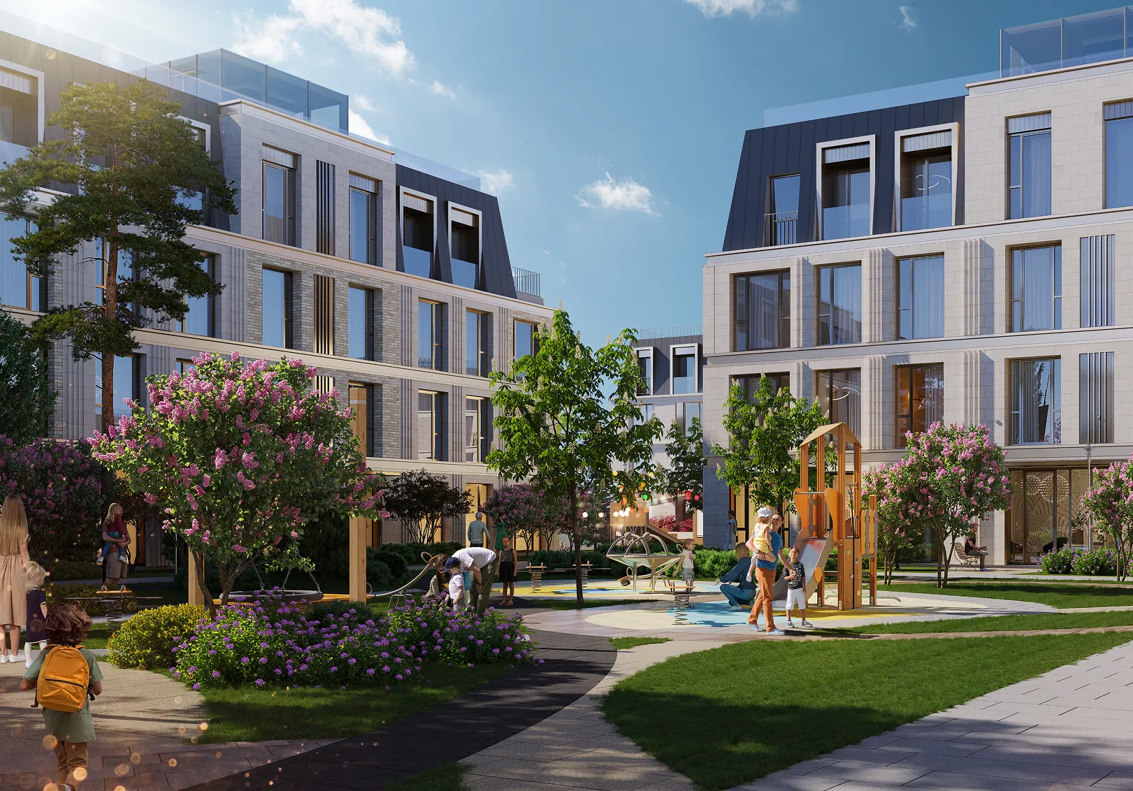 Двор для разнообразного отдыха