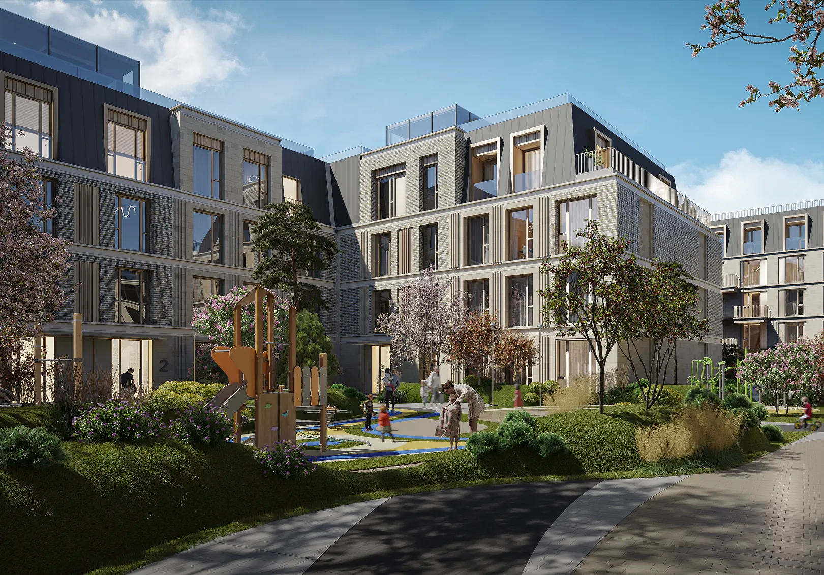 Двор для разнообразного отдыха