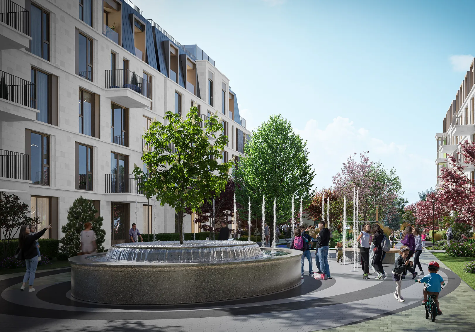 Двор для разнообразного отдыха